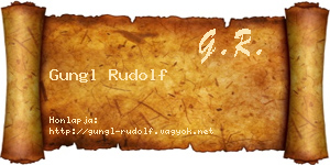 Gungl Rudolf névjegykártya